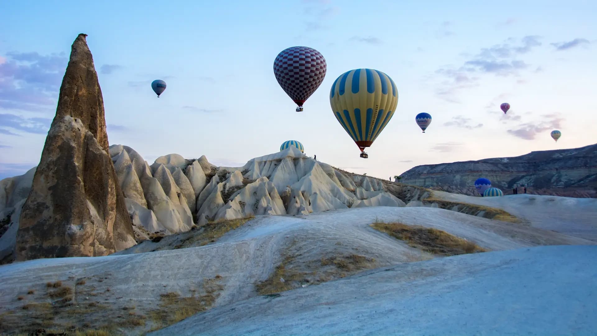 Hot-air balloons over Goreme, Cappadocia