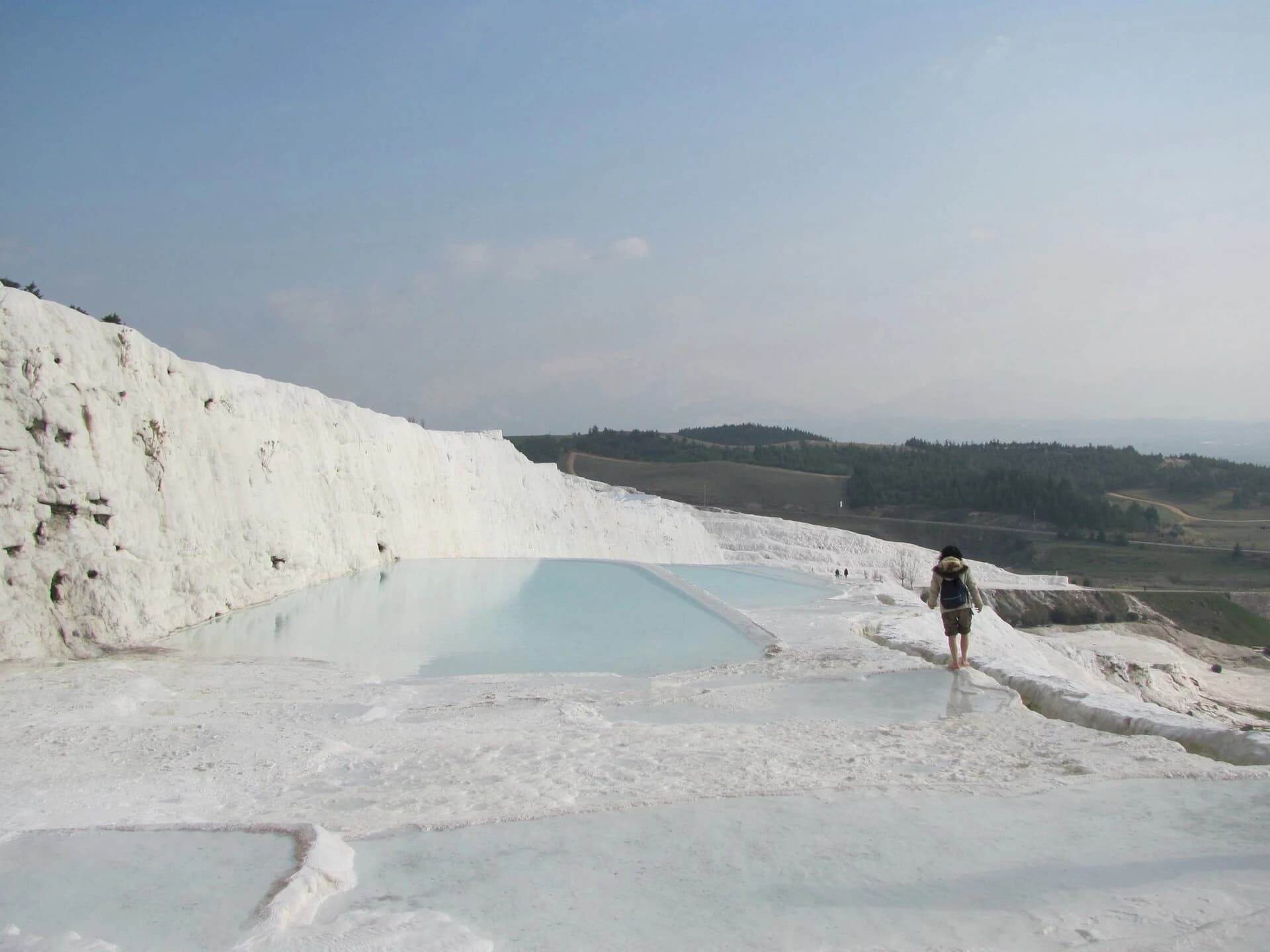 White travertine terraces at Pamukkale