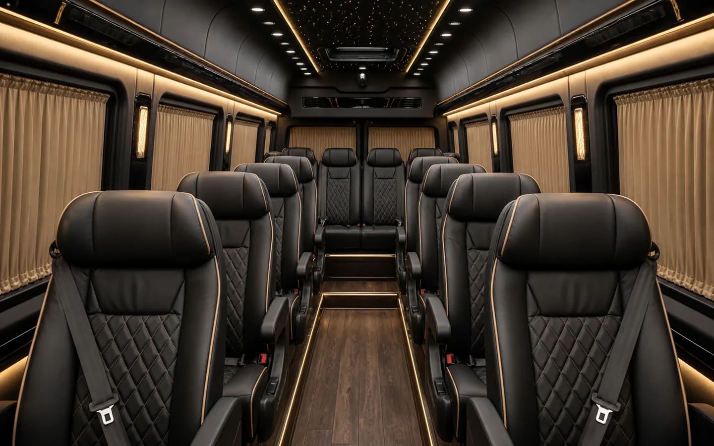 Representative VIP Sprinter interior for a Bodrum Airport to Kusadasi transfer