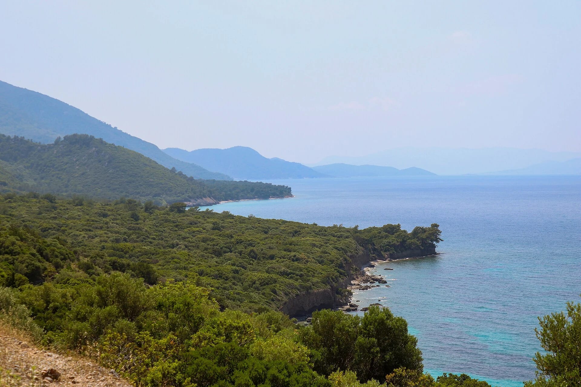 Forest, mountains and sea at Dilek Peninsula