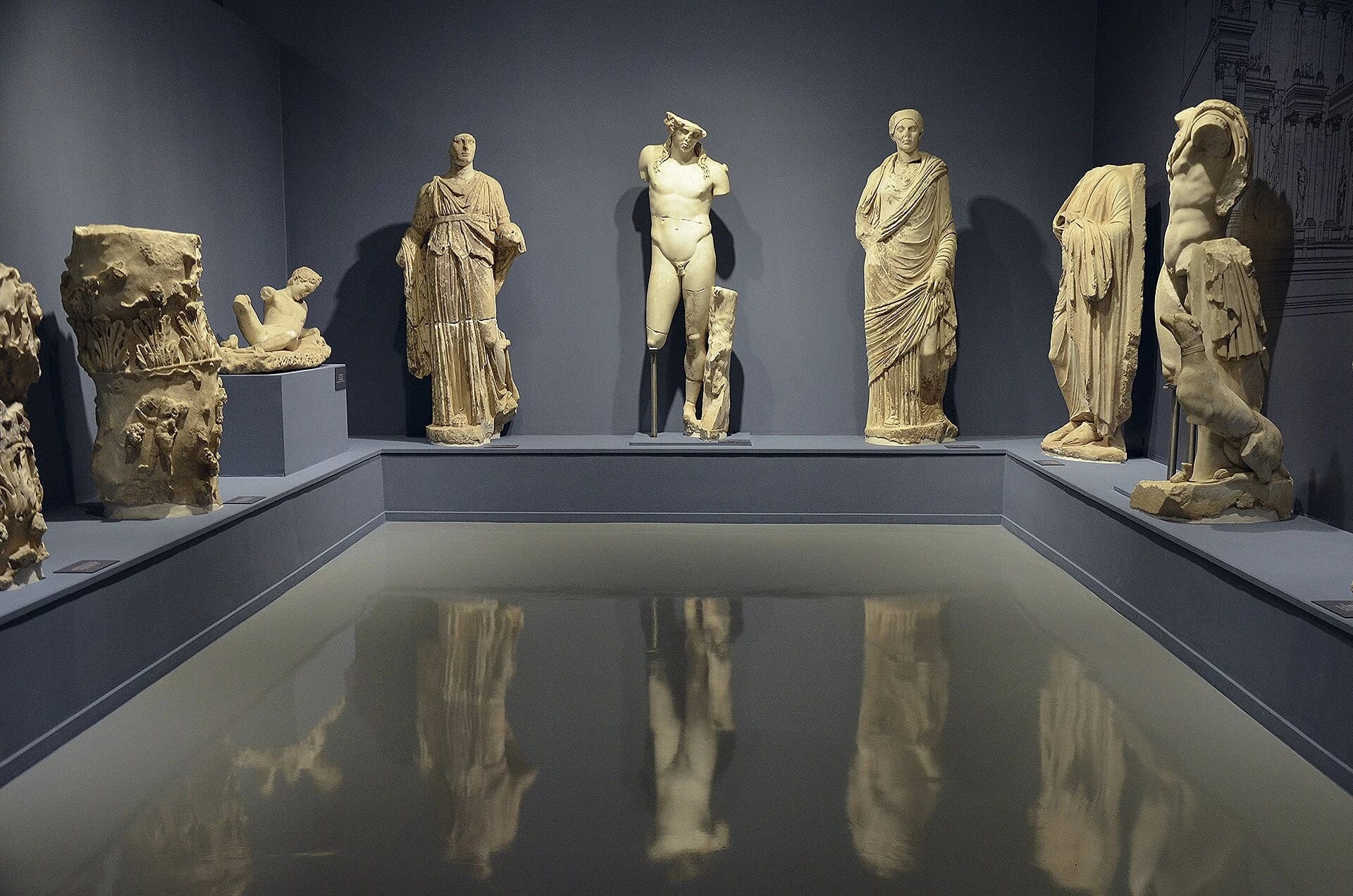 Statues from the Fountain of Trajan in Ephesus Museum, Selçuk
